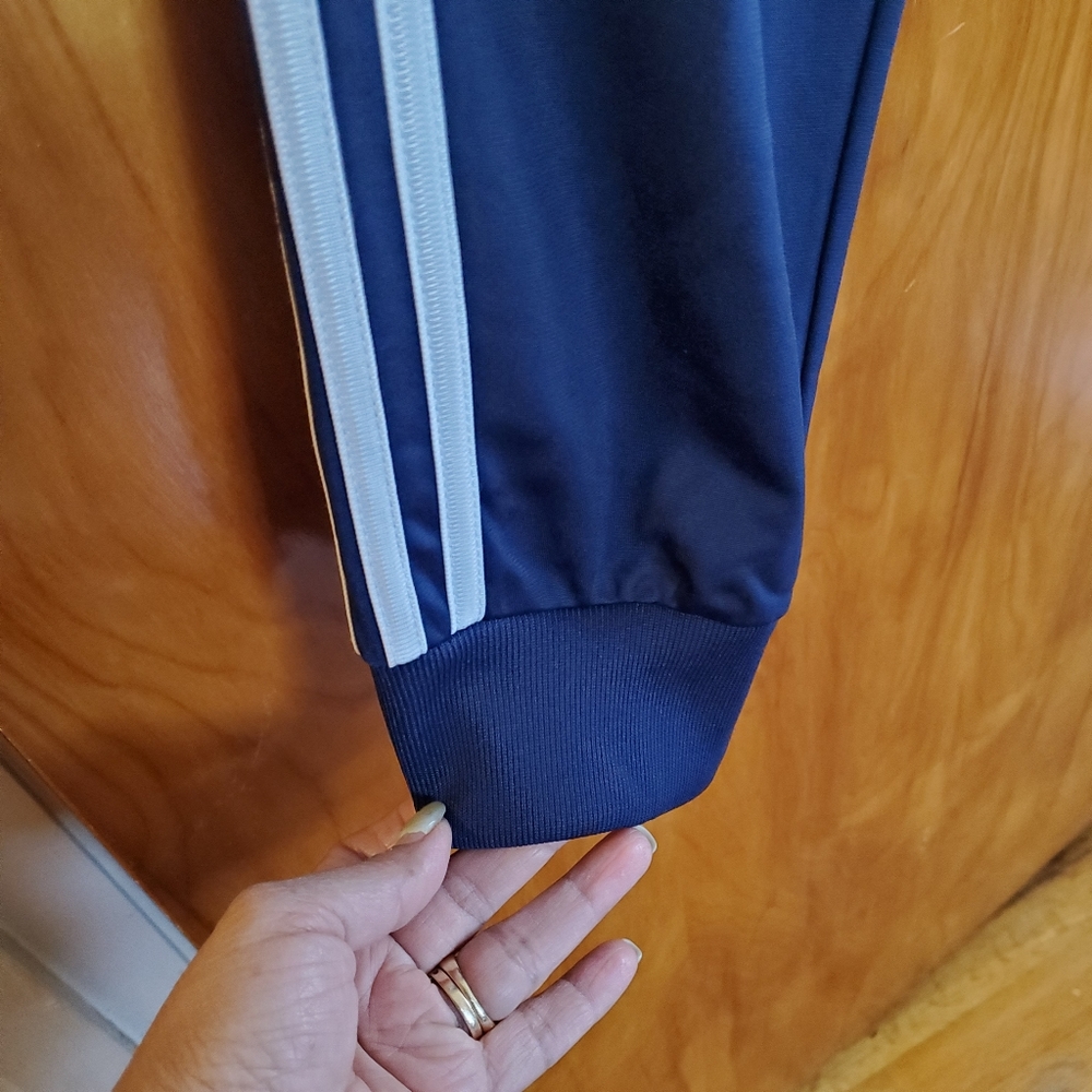 adidas Navy Track Pants Joggers Youth XL 18/20 Fits Women S M Excellent - Picture 6 of 10